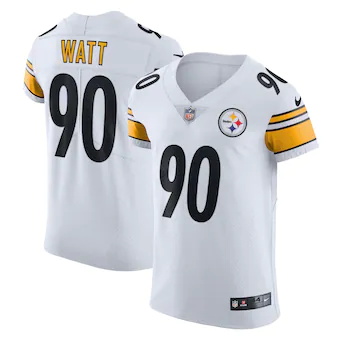 mens nike tj watt white pittsburgh steelers vapor elite pla